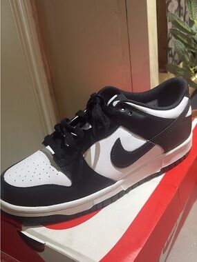 Nike Dunk Low White and Black Youth Sneakers